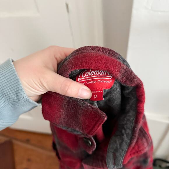 Coleman Red & Black Plaid Flannel Men's M - Picture 6 of 6